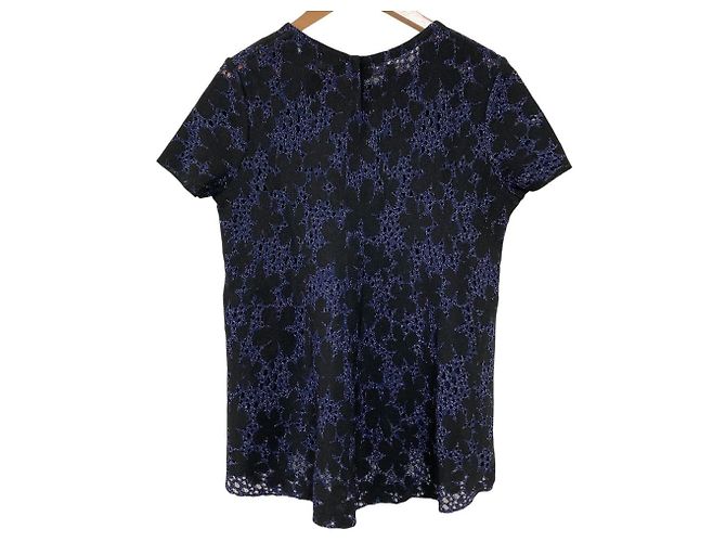 Top de manga corta con corte Christian Dior Negro Azul Azul marino - vista 3