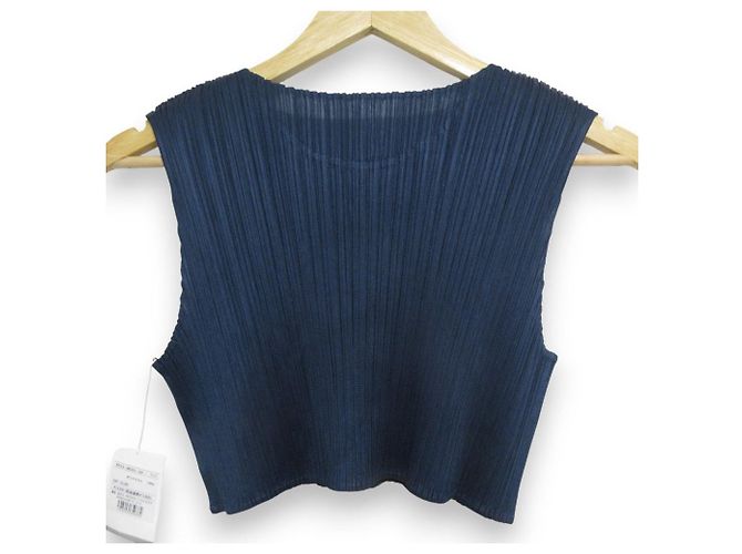 Issey Miyake Stricktanktop PLEATS PLEASE SURF COLORS Blau - Ansicht 2
