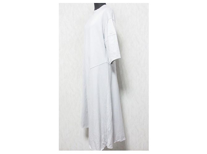 Autre Marque Vestido largo de algodón asimétrico FLORENT Gris - vista 3