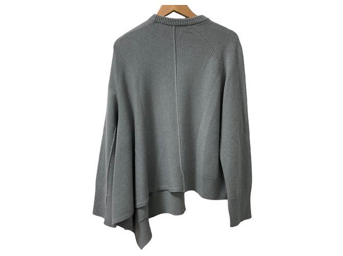 Autre Marque Pullover in misto cashmere a collo rotondo asimmetrico MRZ Grigio - vista 2