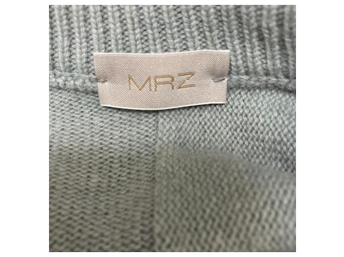 Autre Marque Pullover in misto cashmere a collo rotondo asimmetrico MRZ Grigio - vista 4