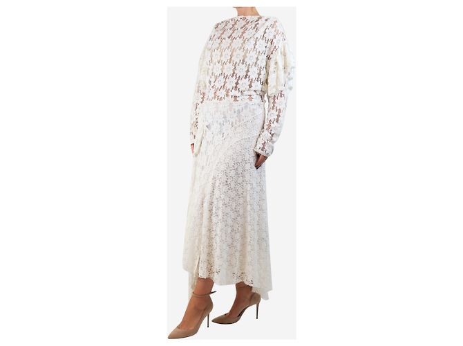 Isabel Marant Etoile Maxikleid aus floraler Spitze Off-white - Größe UK 12 Weiß - Ansicht 3