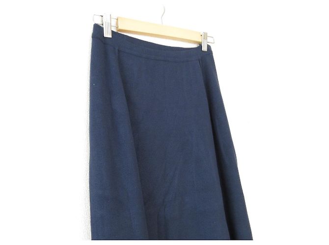 Autre Marque Falda larga de punto doble cara CYCLAS Azul - vista 3