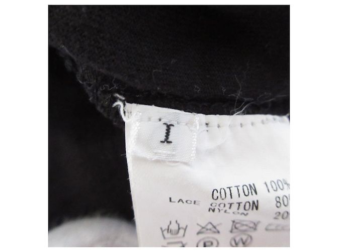Autre Marque Pullover a maniche corte larghe con pizzo SOIL Nero - vista 8