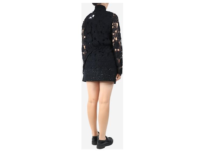 Giorgio Armani Top de encaje floral negro - talla UK 12 - vista 2