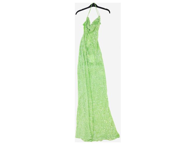 Rat & Boa Maxikleid aus grünen Pailletten Gaia - Größe S - Ansicht 4