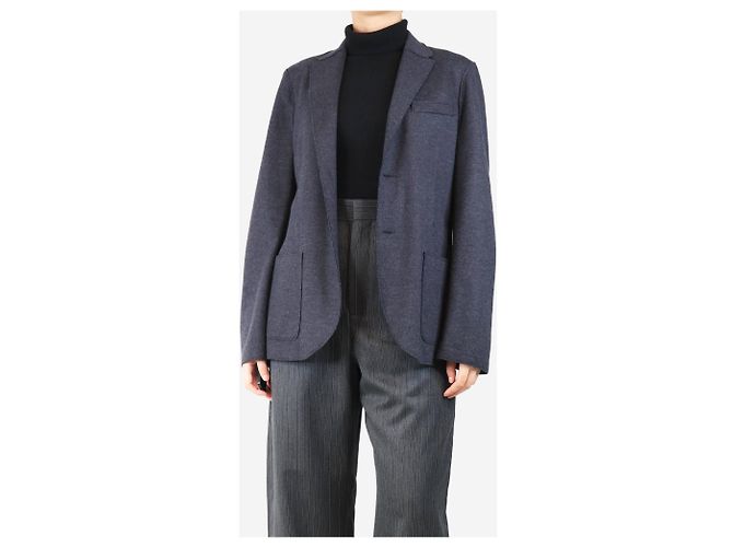 Harris Wharf London Dunkelgraue Wolljacke - Größe UK 16 - Ansicht 3