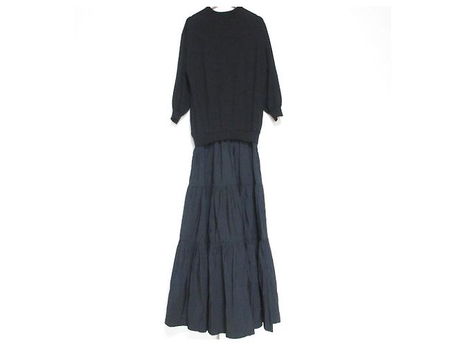 Autre Marque 16G Stricktaftkleid Drawer Schwarz - Ansicht 2