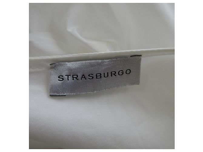 Autre Marque Blusa Camisa Sin Cuello STRASBURGO Blanco - vista 4