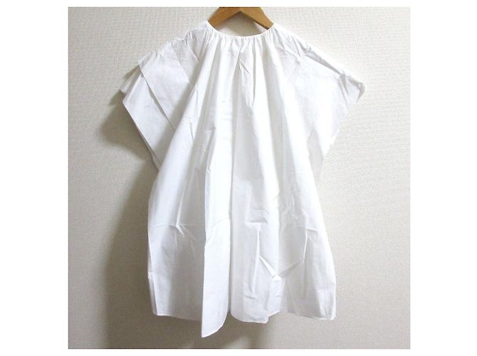 Autre Marque Blusa de manga francesa en capas Blanco - vista 3