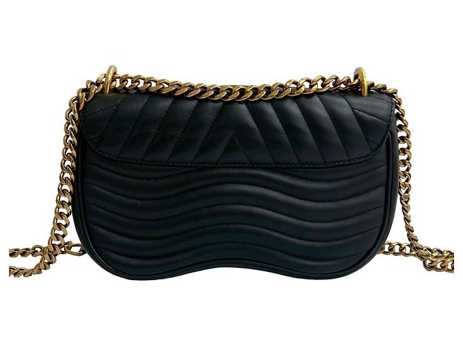 Borsa a spalla in pelle New Wave con catena 2 in 1 Louis Vuitton Nero - vista 3