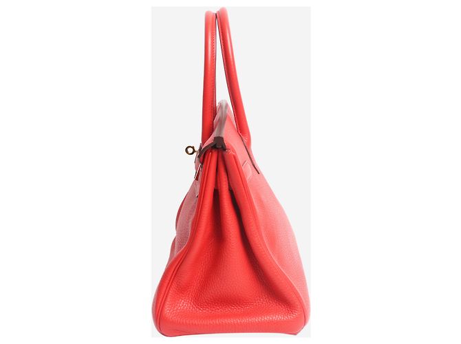 Hermès Borsa Birkin 30 rossa in pelle Clémence Rosso - vista 2