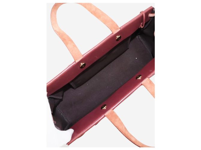 Hermès Borsa tote GM Herbag vintage 2002 marrone - vista 7