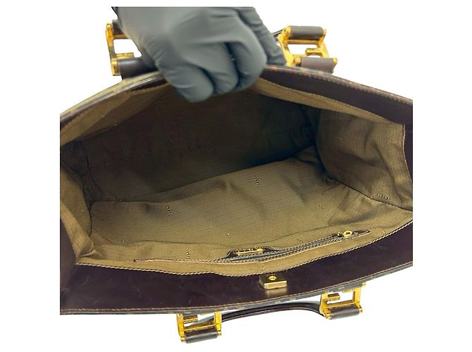 Fendi Zucca FF-Muster Handtasche/Tote Bag Braun Schwarz Khaki - Ansicht 9