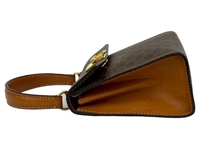 Céline Mini borsa 2 in 1 in pelle con logo Macadam di CELINE Marrone - vista 5