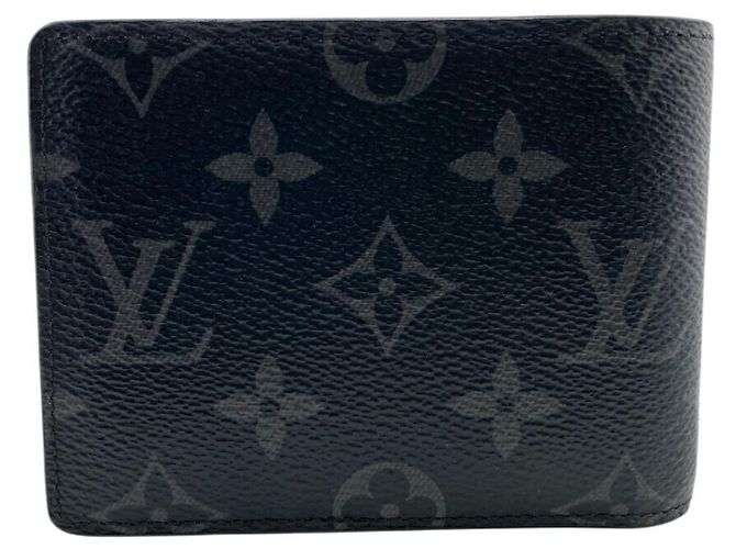 Slender Louis Vuitton Monogram Eclipse Bill Wallet Black - view 2