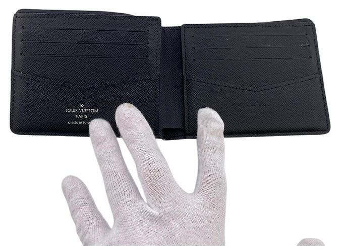 Slender Louis Vuitton Monogram Eclipse Bill Wallet Black - view 7