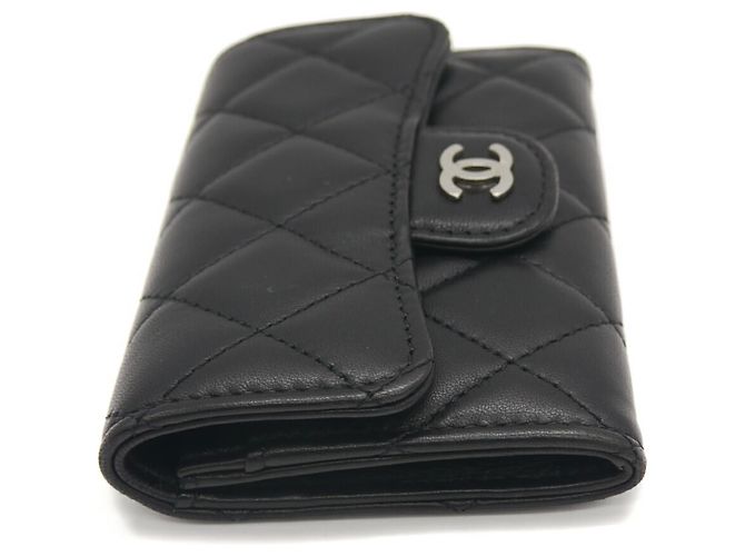 Chanel Kartenhalter aus gestepptem Lammleder Schwarz - Ansicht 3