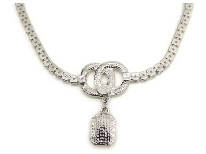 Collar de tenis con colgante Coco Mark de cristal rosa de CHANEL - vista 2