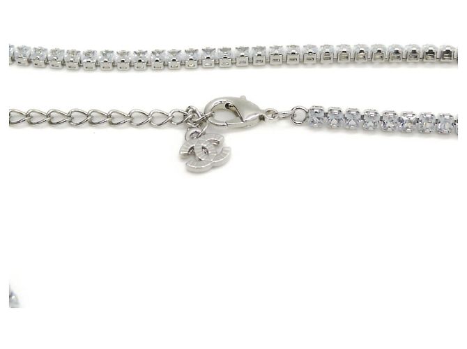 Collar de tenis con colgante Coco Mark de cristal rosa de CHANEL - vista 4