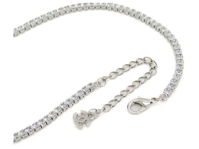 Collar de tenis con colgante Coco Mark de cristal rosa de CHANEL - vista 5