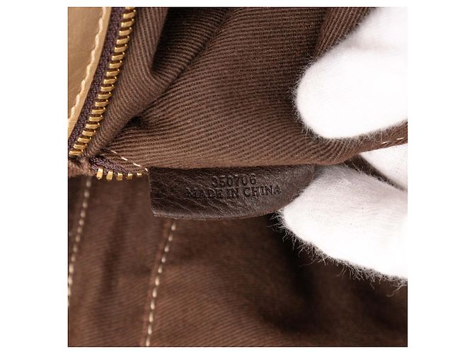 Braune Canvas Anagram Tasche von LOEWE Beige - Ansicht 6