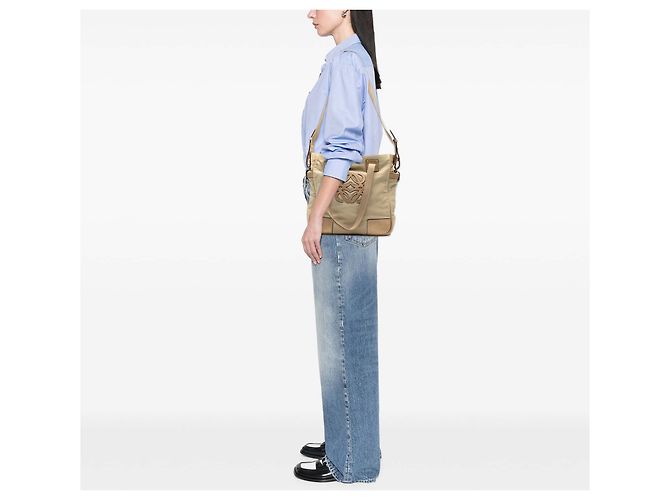 Braune Canvas Anagram Tasche von LOEWE Beige - Ansicht 7