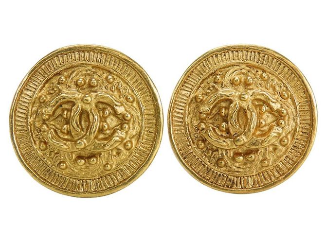 Orecchini a clip placcati in oro Chanel Coco Mark D'oro - vista 11