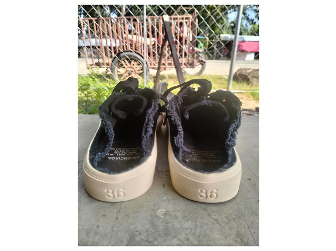 Autre Marque Mule sneaker distressed Balenciaga in nero - vista 3