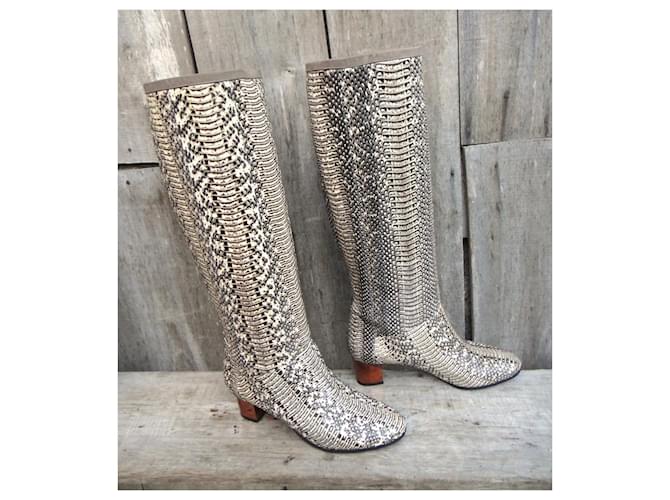 Pierre Hardy Python Boots Grey - view 3