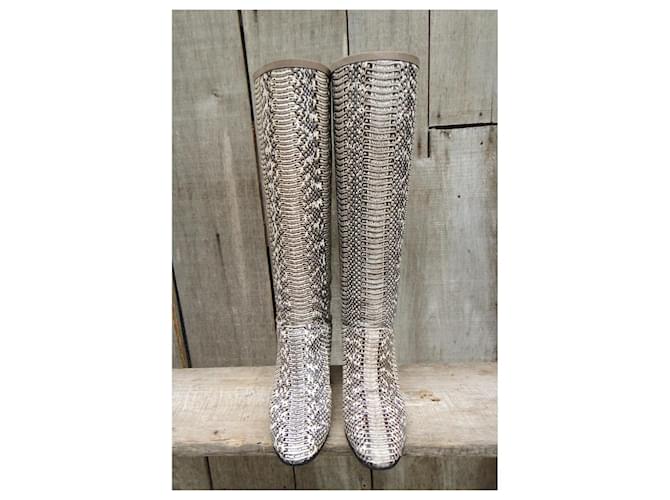 Pierre Hardy Python Boots Grey - view 4