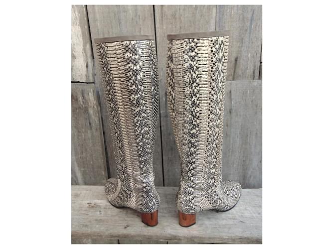 Pierre Hardy Python Boots Grey - view 5