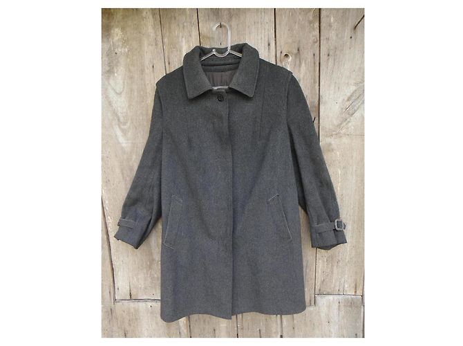 Abrigo Burberry Loden de lana gris - vista 3