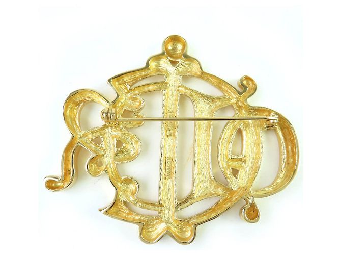 Spilla Emblema Christian Dior D'oro Metallico - vista 4