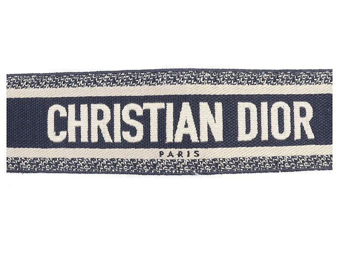 Leder-Gürtel mit Christian Dior Logo-Stickerei Schwarz - Ansicht 7
