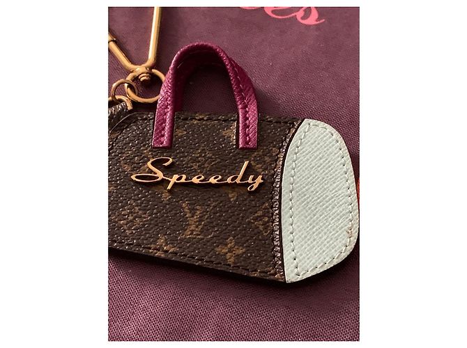 Charm per borsa Louis Vuitton Speedy Marrone Pelle - vista 4