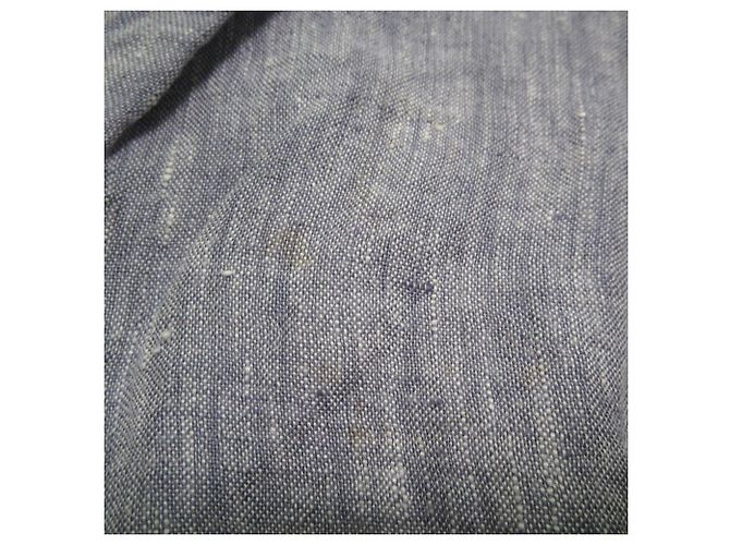 Autre Marque Blouse en lin SOIL Gris Bleu clair - vue 10