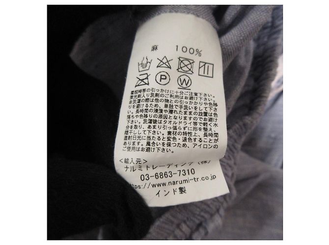Autre Marque Blouse en lin SOIL Gris Bleu clair - vue 13