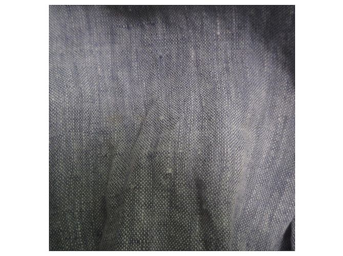 Autre Marque Blouse en lin SOIL Gris Bleu clair - vue 8