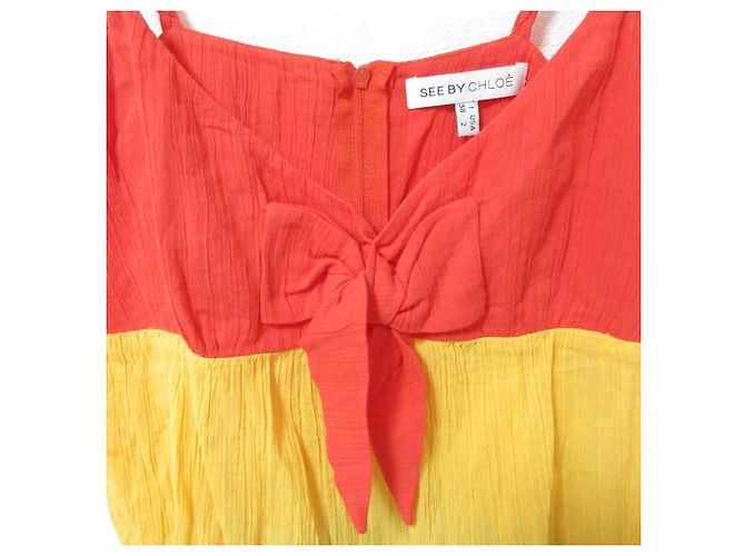 Chloé See By Chloe Farbblock-Camisole Rot Lila Gelb - Ansicht 3