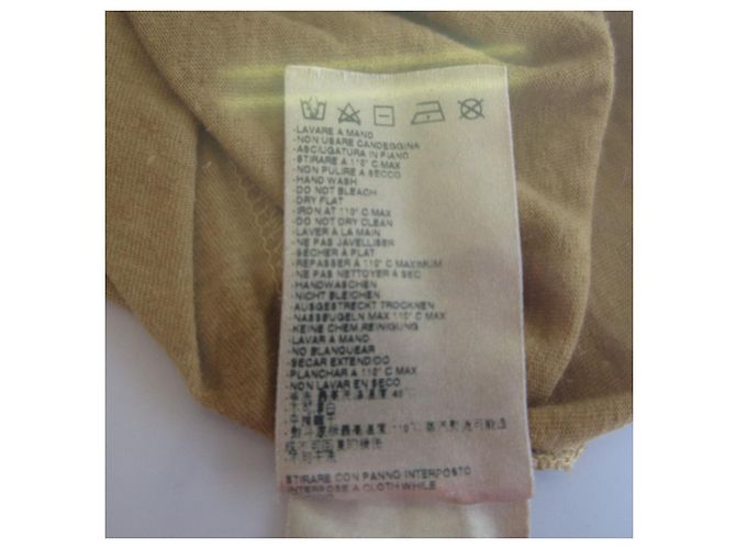 Autre Marque Camiseta V-neck con logo bordado DSQUARED2 Beige - vista 6