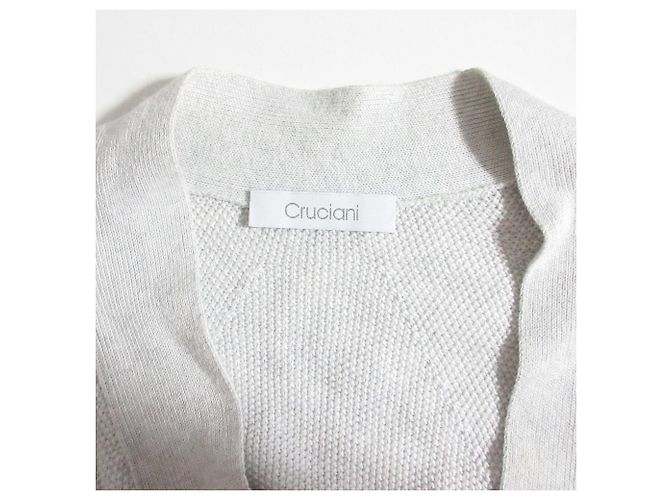 Autre Marque Cárdigan de punto de algodón Cruciani Gris - vista 10