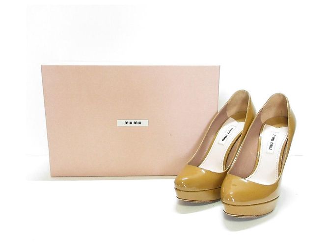Pumps aus Lackleder von Miu Miu Beige Kamel - Ansicht 10