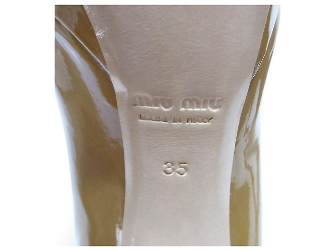 Pumps aus Lackleder von Miu Miu Beige Kamel - Ansicht 8