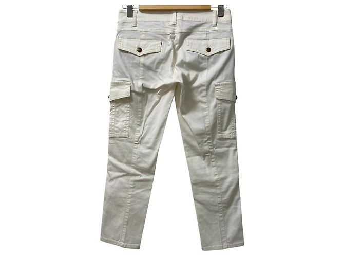 Pantalones cargo de algodón Burberry Blue Label Blanco - vista 2