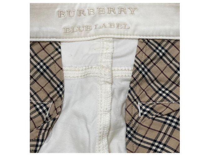 Pantalones cargo de algodón Burberry Blue Label Blanco - vista 4