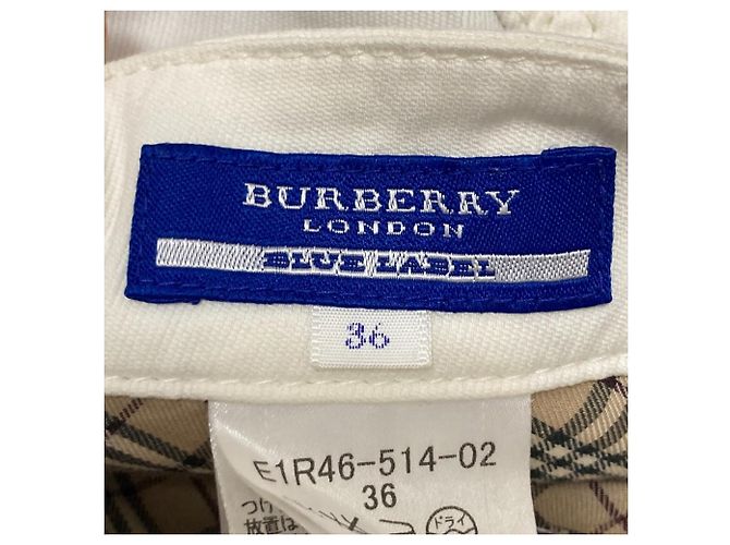 Pantalones cargo de algodón Burberry Blue Label Blanco - vista 6