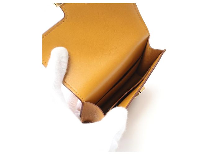 Billetera Bifold Slim Constance Hermès Castaño - vista 3