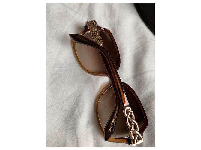 Roberto Cavalli Oversized Sonnenbrille Hellbraun - Ansicht 3