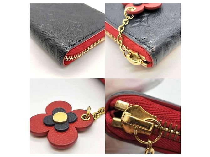Cartera Larga Redonda Clemence Louis Vuitton Roja Azul marino - vista 4
